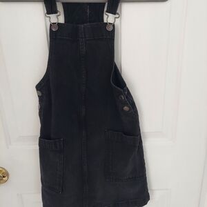 Cat & Jack Black Denim Jumper Dress